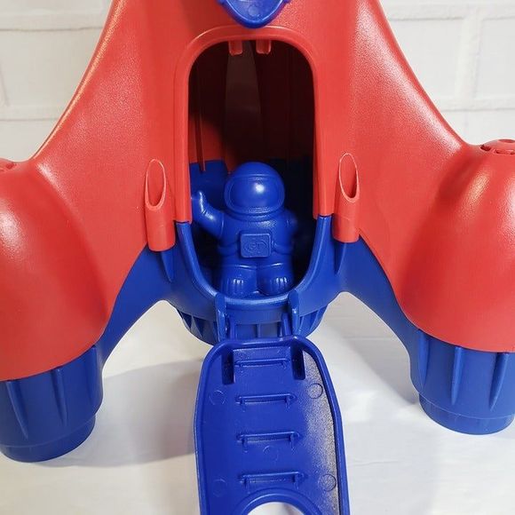 Green Toys Red and Blue Space Rocket Ship Toy with Astronauts Figures Toddler - Picture 3 of 10
